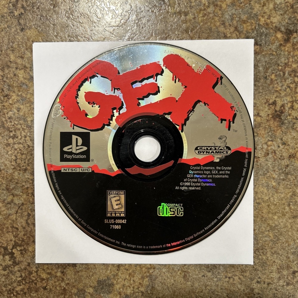 * Gex (Sony PlayStation 1 PS1, 1996) Disk Only Resurfaced